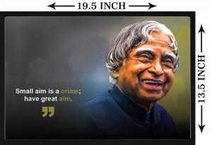 PIPILIKA® Home Decor | UV Laminated | Wonderful Portrait Picture Photo Painting of A. P. J. Abdul Kalam & Quote - With Framing | 19.5 inch X 13.5 inch | KALAM QUOTES | Art:-198196