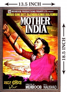 PIPILIKA® Home Decor | UV Laminated | Film Poster | Mother India | With 1 Inch Framing | SIZE: 13.5 inch X 18.5 inch | Wall Decor Painting | Famous Picture | Art:-1981108