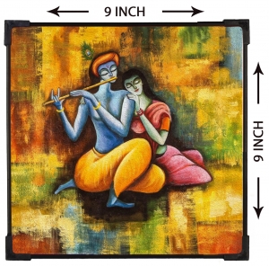 FURNATO Home Decor | Long Lasting UV Coated Hard Unbreakable MDF Board Laminated Picture of Shree Krishna | Religious Home Decor Painting Photo | MDF Long Lasting Binding