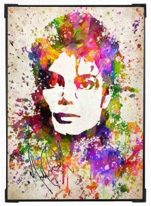 FURNATO | Painting of Michael Jackson | Artistic Painting | with Long Lasting UV Coated MDF Framing | Laminated | Home Decor | MDF23