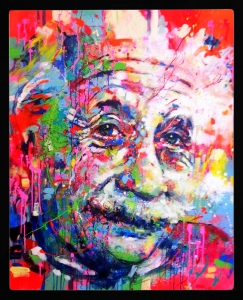 PIPILIKA® Home Decor | Art:-198121 | Albert Einstein Painting Picture | 12 inch X 15 inch | With 1 Inch Framing | Wall Decor Painting