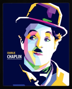 PIPILIKA® Home Decor | Art:-198122 | Charlie Chaplin Painting Picture | 12 inch X 15 inch | With 1 Inch Framing | Wall Decor Painting