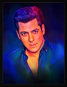 PIPILIKA® Home Decor | Art:-198147 | Salman Khan | Salman Khan Painting Picture | 13.5 inch X 17.5 inch | With 1 Inch Framing | Wall Decor Painting